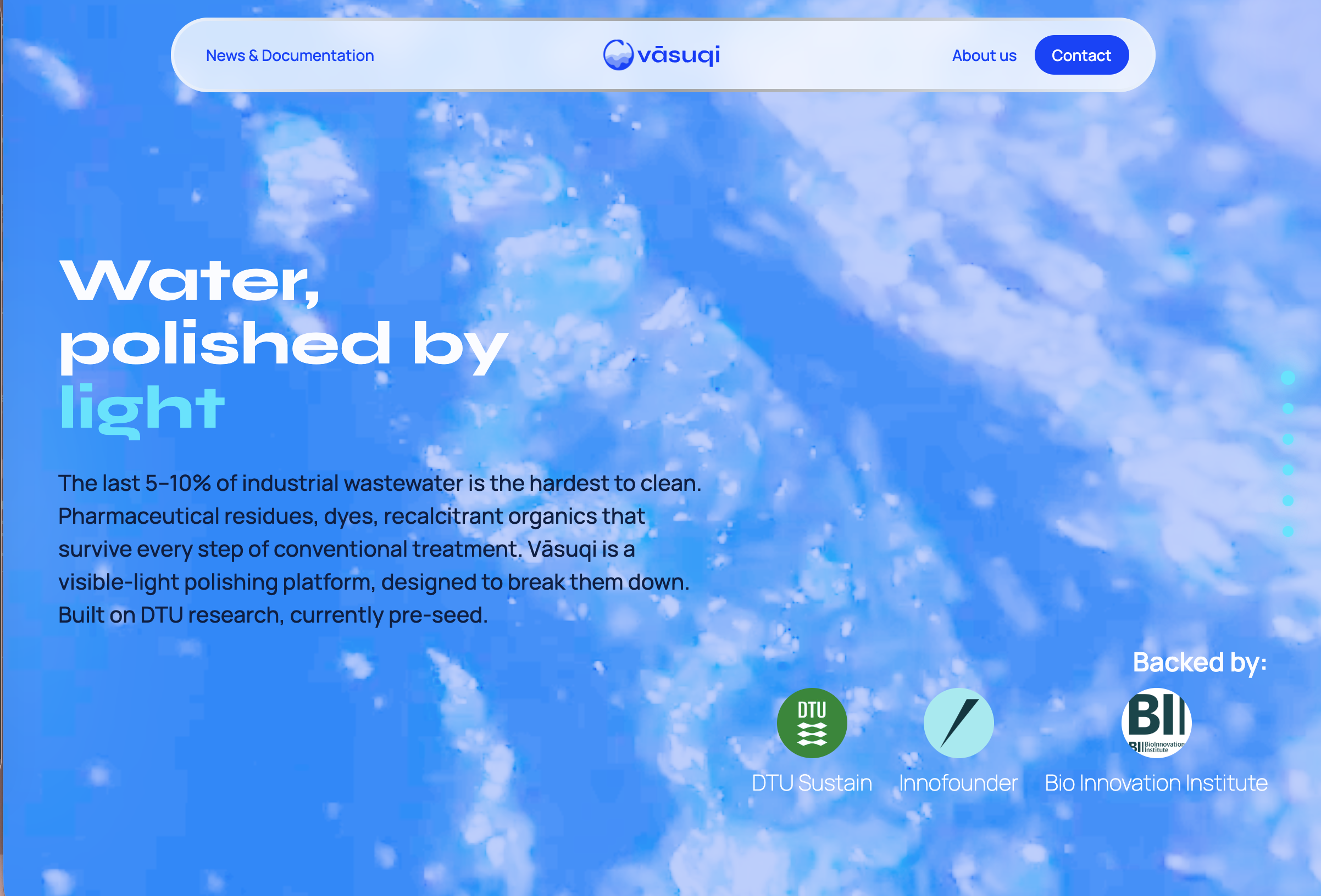 Vasuqi website prototype